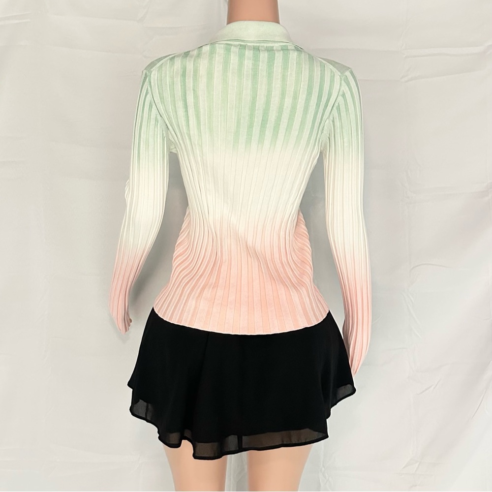 Gradient Button-Up Long Sleeves Cardigan - image 3
